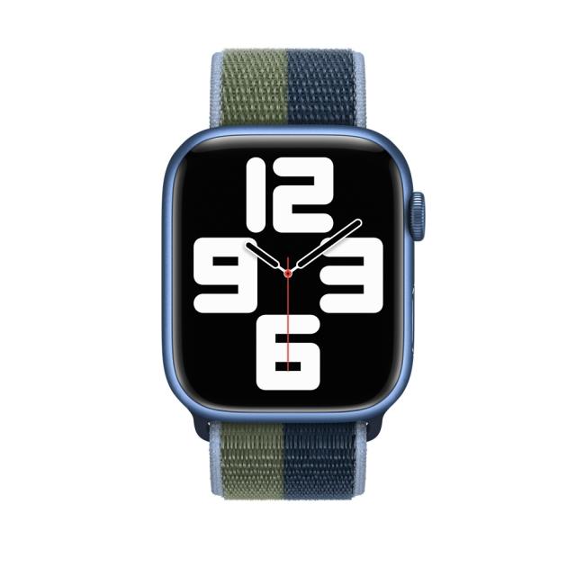 Каишка за часовник Apple Watch 45mm Abyss Blue/Moss Green Sport Loop - Regular