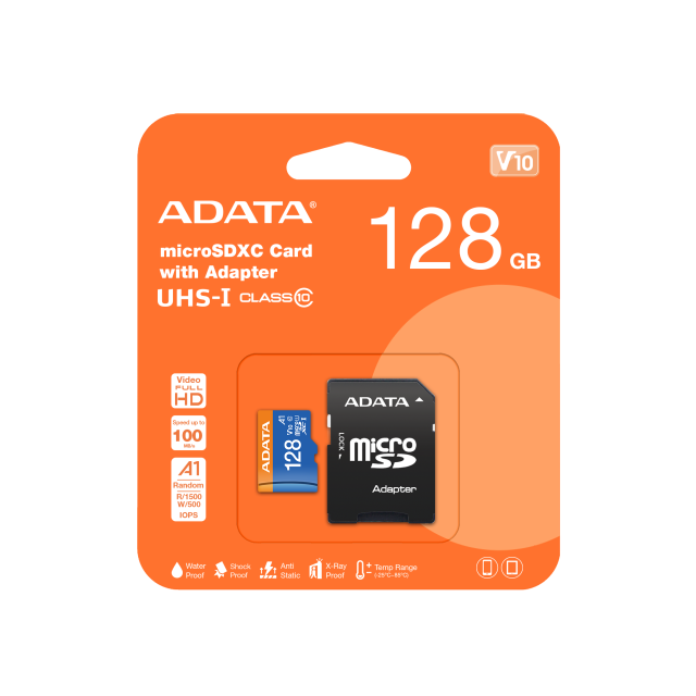 Карта памет Adata 128GB SDXCM+A UHS-I CL10 A1