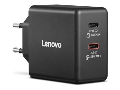 Зарядно устройство Lenovo Adapter Dual Type-C 65W GaN Charger