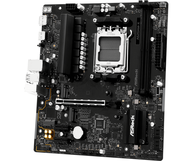 Дънна платка ASRock A620AM-X, A620A, AM5, 2x DDR5, PCI-E 4.0, 4x SATA 6Gb/s, 2x M.2 slots, HDMI, DP, Micro ATX