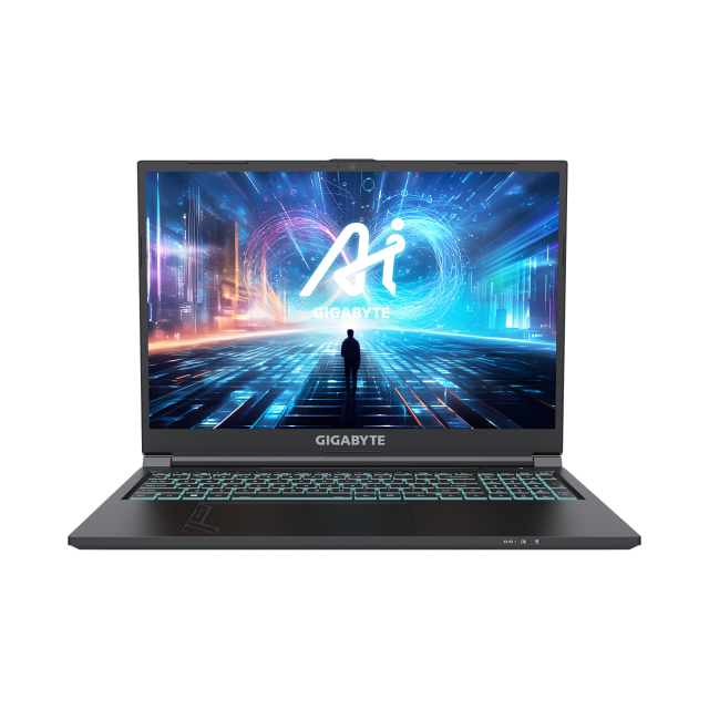 Лаптоп GIGABYTE GAMING G6 MF-H2EE893KD, Intel Core i7-13620H 10C (2.4 / 4.9 GHz, 24MB Cache), 16" (40.64 cm) WUXGA FHD+ IPS 165Hz Anti-Glare Display, NVIDIA GF RTX 4050 6GB, 16GB DDR5, 512MB M.2 NVMe SSD, Free DOS