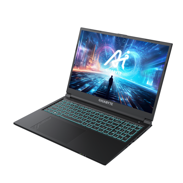 Лаптоп GIGABYTE GAMING G6 MF-H2EE893KD, Intel Core i7-13620H 10C (2.4 / 4.9 GHz, 24MB Cache), 16" (40.64 cm) WUXGA FHD+ IPS 165Hz Anti-Glare Display, NVIDIA GF RTX 4050 6GB, 16GB DDR5, 512MB M.2 NVMe SSD, Free DOS