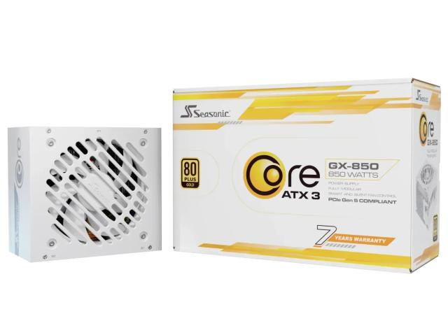 Захранване Seasonic CORE GX-850 V2 WHITE, 850W, Active PFC, 80 PLUS Gold, ATX 3.1, PCIe 5.1, Fully Modular 