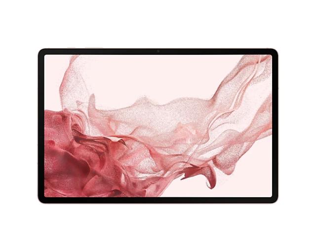 Таблет Samsung SM-X806 TAB S8+ 5G 12.4", 2800 x 1752 Super AMOLED, HDR10+, 120Hz, 128GB, Octa-Core (1x3.00 GHz, 3x2.5 GHz, 4x1.8GHz), 8 GB RAM , 4xAKG Tuned Speakers, Bluetooth 5.2, 13 MP, 6 MP + 12 MP Selfie, 10 090 mAh, Android 12, Pink Gold