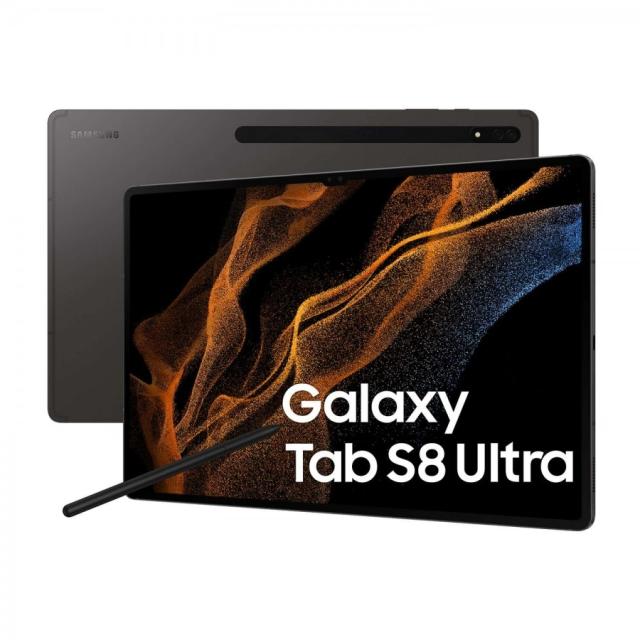 Таблет Samsung SM-X900 TAB S8 Ultra Wi-Fi 14.6", 2960 x 1848 Super AMOLED, HDR10+, 120Hz, 128 GB, Octa-Core (1x3.00 GHz, 3x2.5 GHz, 4x1.8GHz), 8 GB RAM , 4xAKG Tuned Speakers, Bluetooth 5.2, 13 MP, 6 MP + 2x12 MP Selfie, 11 200 mAh, Android 12, Dark 