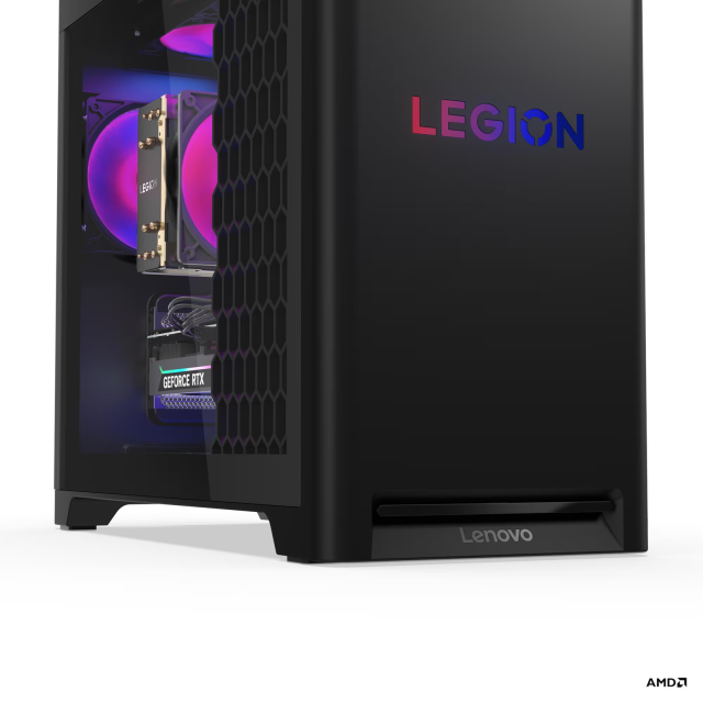 Компютър Lenovo Legion T5 30AGB10, AMD Ryzen 7 7800X3D 8C (4.20 / 5.00 GHz, 69MB Cache), NVIDIA RTX 5060 Ti 8GB, 2x 16 GB DDR5, 1TB SSD M.2 NVMe, Free DOS