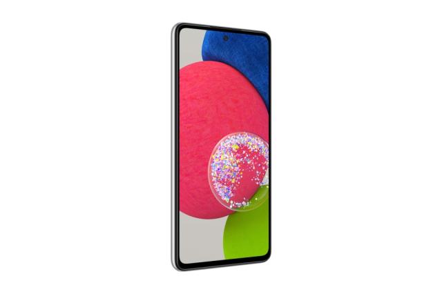 Мобилен телефон Samsung SM-A528 GALAXY A52s 5G 128 GB, Octa-Core (4x2.4 GHz, 4x1.8 GHz), 6 GB RAM, 6.5" 1080x2400 120 Hz Super AMOLED, 64.0 MP + 12.0 MP + 5.0 MP + 5.0 MP + 32.0 MP Selfie, 4500 mAh, Dual SIM, White