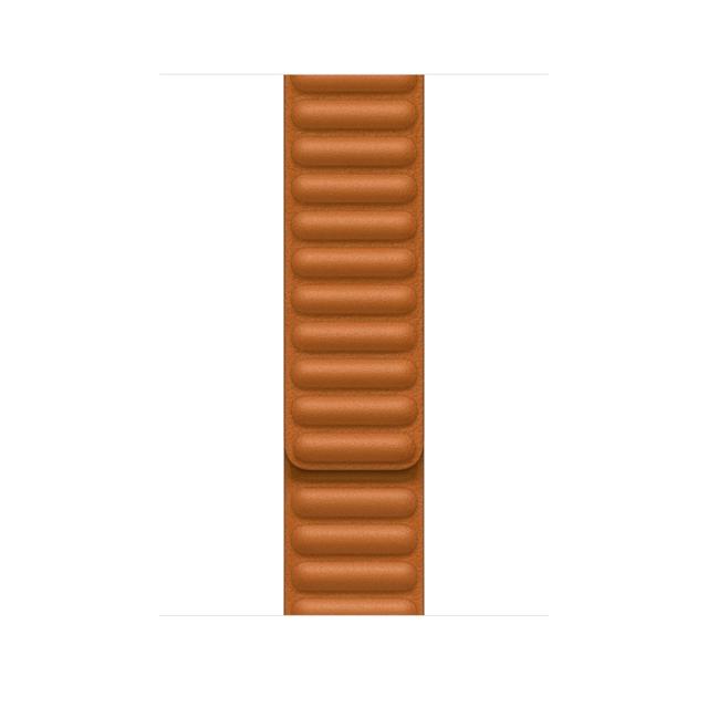 Каишка за часовник Apple Watch 45mm Golden Brown Leather Link - M/L