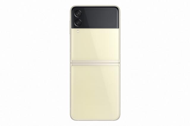 Мобилен телефон Samsung SM-F711 GALAXY Flip 3 5G 128 GB, Octa-Core (1x2.84 GHz, 3x2.42 GHz, 4x1.8 GHz), 8 GB RAM, 6.7" 1080x2640 120 Hz Dynamic AMOLED, HDR10+, 12.0 MP + 12.0 MP + 10.0 MP Selfie, 3300 mAh, Dual SIM, Cream