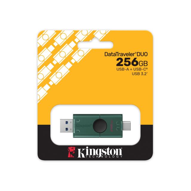 USB памет KINGSTON DataTraveler Duo G2, 256GB, USB-C + USB-A 3.2 Gen 1