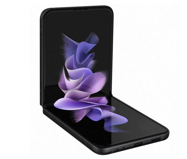 Мобилен телефон Samsung SM-F711 GALAXY Flip 3 5G 128 GB, Octa-Core (1x2.84 GHz, 3x2.42 GHz, 4x1.8 GHz), 8 GB RAM, 6.7" 1080x2640 120 Hz Dynamic AMOLED, HDR10+, 12.0 MP + 12.0 MP + 10.0 MP Selfie, 3300 mAh, Dual SIM, Phantom Black