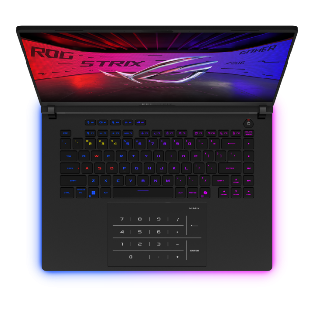 Лаптоп ASUS ROG Strix SCAR 16 2025 G635LX-RW103X, Intel Core Ultra 9 275HX 24C (2.70 / 5.40 GHz, 36MB Cache), 16.0" (40.64 cm) WQXGA, Mini LED, 240Hz, NVIDIA RTX 5090 24GB GDDR7 DLSS 4, 64GB DDR5, 2TB M.2 NVMe SSD, Windows 11 Pro