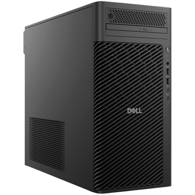 Компютър Dell Pro Max Tower T2 FCT2250, Intel Core Ultra 7 265 20C (1.8 / 5.3 GHz, 30MB Cache), Intel Xe 4 Core Graphics 64 EUs, 16 GB DDR5 5600, 512 GB SSD M.2 NVMe, C (3.5 - 4.7 GHz, 12MB Cache), Intel UHD Graphics 730, 16GB DDR5, 512GB SSD M.2 NVM
