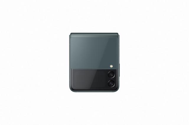 Мобилен телефон Samsung SM-F711 GALAXY Flip 3 5G 256 GB, Octa-Core (1x2.84 GHz, 3x2.42 GHz, 4x1.8 GHz), 8 GB RAM, 6.7" 1080x2640 120 Hz Dynamic AMOLED, HDR10+, 12.0 MP + 12.0 MP + 10.0 MP Selfie, 3300 mAh, Dual SIM, Green