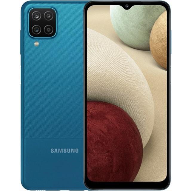 Мобилен телефон Samsung SM-A127 GALAXY A12 128 GB, Octa-Core (4x2.35 GHz, 4x1.8 GHz), 4 GB RAM, 6.5", 720 x 1600 FHD+, 48.0 MP + 5.0 MP + 2.0 MP + 2.0 MP + 8.0 MP Selfie, 5000 mAh, Dual SIM, Blue