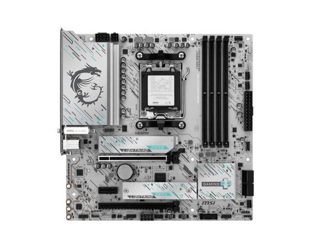 Дънна платка MSI B850M GAMING PLUS WIFI, AM5, 4 x DDR5, 2 x M.2, 4 x SATA, DP, mATX