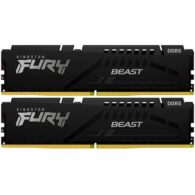 Памет Kingston FURY Beast Black 16GB (2x 8GB) DDR5, 6000MHz, CL30, 1.4 V