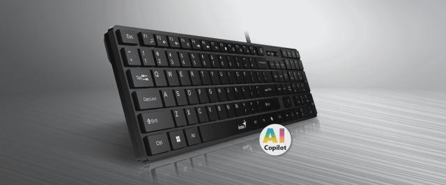 Клавиатура Genius SlimStar 126, ниско профилна, USB, White