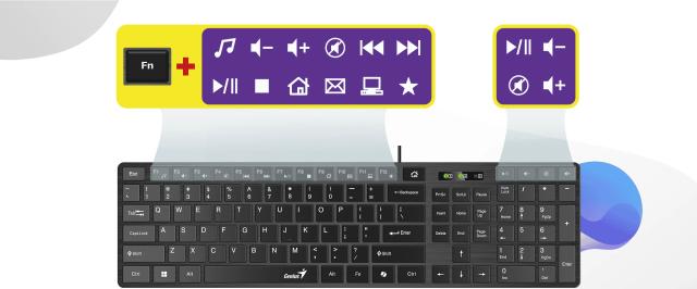 Клавиатура Genius SlimStar 126, ниско профилна, USB, White