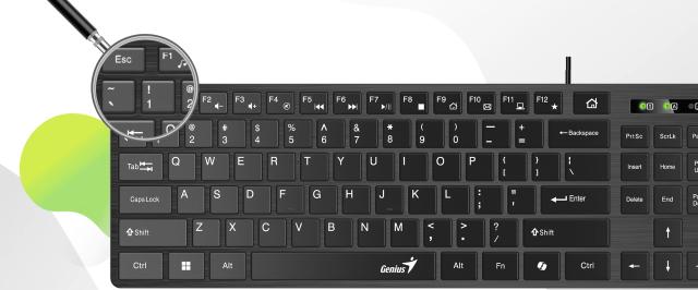 Клавиатура Genius SlimStar 126, ниско профилна, USB, White