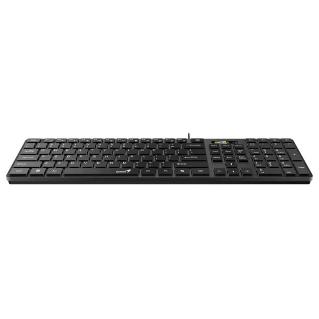 Клавиатура Genius SlimStar 126, ниско профилна, USB, Black