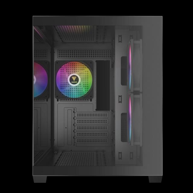Кутия Gamdias AURA GC10M v2, Mini Tower, 1x USB-A USB 2.0, 1x USB-C USB 3.1, 1x HD Audio, Micro ATX, Mini ITX