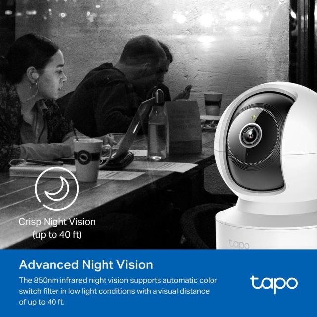 Домашна охранителна TP-Link Tapo C232, 3K 5Mp  с AI, Pan/Tilt, LAN, WiFi, SDmicro, нощно виждане