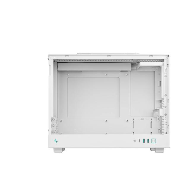 Кутия за компютър DeepCool CH160 PLUS WH, Mini Tower, 2 x USB 3.0, 1 x USB Type-C 3.2, 1 x HD Audio, mATX / Mini-ITX