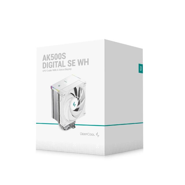 Охладител за процесор DeepCool AK500S DIGITAL SE WH, 3 pin ADD-RGB 5V/4 pin PWM, LGA1851/AM5