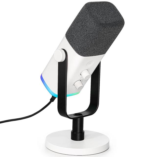 Настолен микрофон FIFINE A6NEO RGB, динамичен, USB Type-C, White