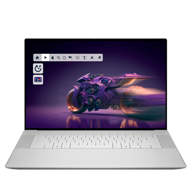 Лаптоп Dell 16 Premium DA16250, Intel Core Ultra 7 255H 16C (1.5 / 5.1 GHz, 24MB Cache), 16.3" (41.40) WUXGA Anti-Glare 120Hz Display, NVIDIA GF RTX 5060 8GB GDDR7 DLSS 4, 32GB LPDDR5X, 1TB M.2 NVMe SSD, Windows 11 Pro 
