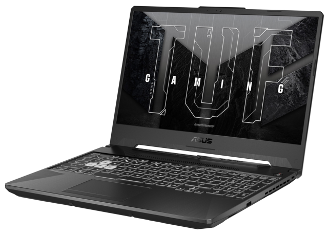 Лаптоп ASUS TUF Gaming A15 FA506NCG-HN185, AMD Ryzen 7 7445HS 6C (3.2 / 3.55 GHz, 16MB Cache), 15.6'' (39.62 cm) FHD IPS, 144Hz, NVIDIA GF RTX 3050 4GB GDDR6, 16GB DDR5, 512GB M.2 NVMe SSD, Free DOS