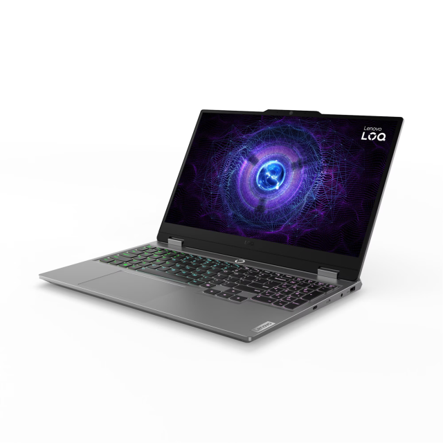 Лаптоп Lenovo LOQ 15IAX9, Intel Core i5-12450HX 8C (3.1 / 4.40 GHz, 12MB Cache), 15.6'' (39.62 cm) FHD IPS, 144 Hz, NVIDIA GF RTX 4050 6GB GDDR6, 16GB DDR5, 512MB M.2 NVMe SSD, Free DOS