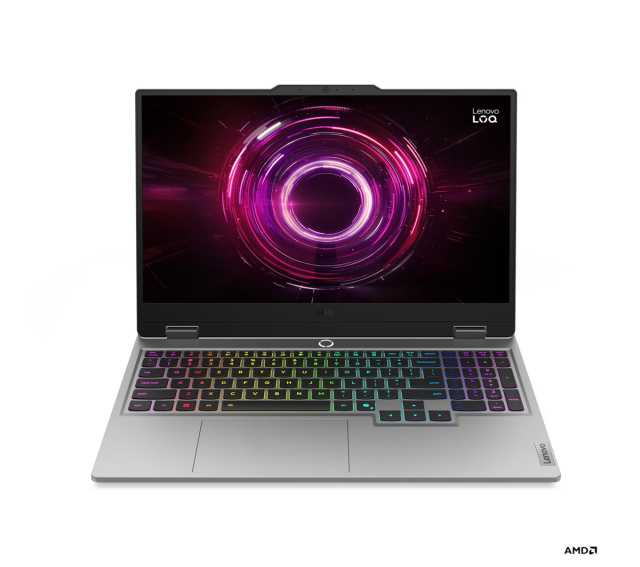 Лаптоп Lenovo LOQ 15AHP10, AMD Ryzen 7 250 8C (3.3 / 5.1 GHz, 16MB Cache), 15.6"(39.62cm) FHD IPS Anti-Glare Display, 144Hz, NVIDIA GF RTX 5060 8GB GDDR7 DLSS 4, 16GB DDR5, 1TB SSD NVMe, Free DOS