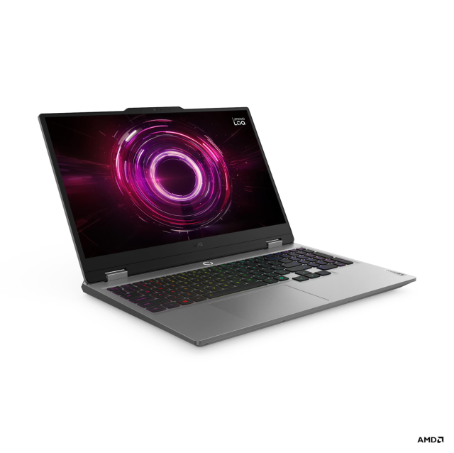 Лаптоп Lenovo LOQ 15AHP10, AMD Ryzen 7 250 8C (3.3 / 5.1 GHz, 16MB Cache), 15.6"(39.62cm) FHD IPS Anti-Glare Display, 144Hz, NVIDIA GF RTX 5060 8GB GDDR7 DLSS 4, 16GB DDR5, 1TB SSD NVMe, Free DOS