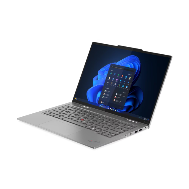 Лаптоп Lenovo ThinkPad X1 2-in-1 G10 Aura Edition, Intel Core Ultra 7 255U 12C (1.7 / 5.2 GHz, 12MB Cache), 14.0" (35.56 cm) 2.8K OLED Anti-smudge, Touchscreen, 16GB LPDDR5X, 512 GB M.2 NVMe SSD, Windows 11 Pro