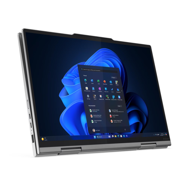 Лаптоп Lenovo ThinkPad X1 2-in-1 G10 Aura Edition, Intel Core Ultra 7 255U 12C (1.7 / 5.2 GHz, 12MB Cache), 14.0" (35.56 cm) 2.8K OLED Anti-smudge, Touchscreen, 16GB LPDDR5X, 512 GB M.2 NVMe SSD, Windows 11 Pro