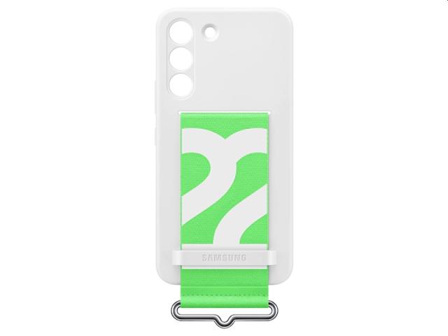 Калъф Samsung S22 S901 Silicone Cover with Strap, White