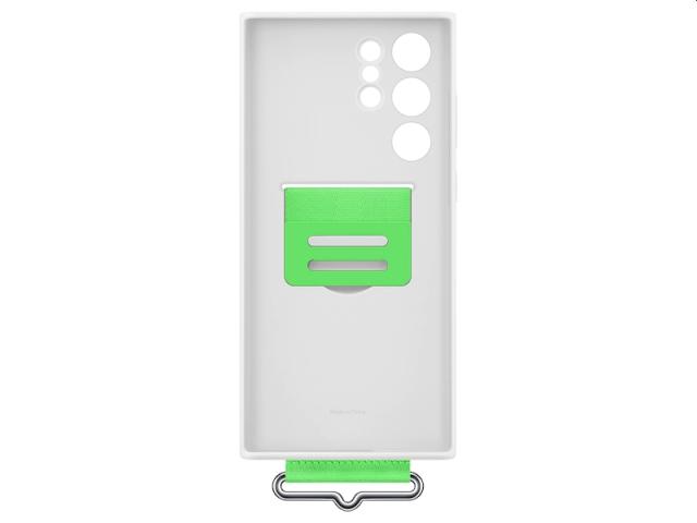 Калъф Samsung S22 Ultra S908 Silicone Cover with Strap, White