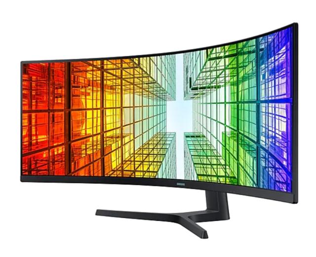Монитор Samsung 49" 49A950 VA QLED, 120 Hz, 4 ms GTG, 5120x1440, 350 cd/m2, 3000:1, HDR 400, Eye Saver, Flicker Free, USB Type C, LAN, 3xUSB 3.0, Display Port, 2xHDMI, Speakers, Headphone Jack, 178°/178°, Black
