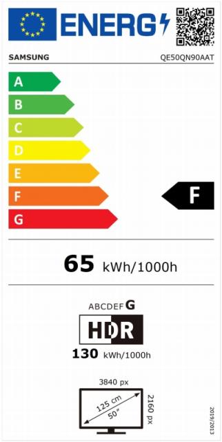 Телевизор Samsung 50'' 50QN90A QLED FLAT, SMART, 4400 PQI, Quantum Mini LED, Micro Dimming, Quantum HDR 1500, HDR 10+, FreeSync Premium Pro, Dolby Digital Plus, Q-Symphony, Mirroring, Bixby, Bluetooth 4.2, Wi-Fi 5, 4xHDMI, 2xUSB, Frameless, Tizen, Ti