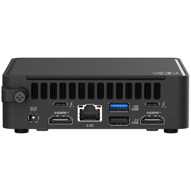 Компютър ASUS NUC 15 PRO, RNUC15CRKU700002, Intel Core Ultra 7 255H 16C (1.5 / 5.1 GHz, 24MB Cache), Intel Arc graphics, no RAM, no Storage, Intel Wi-Fi 7+BT4.0