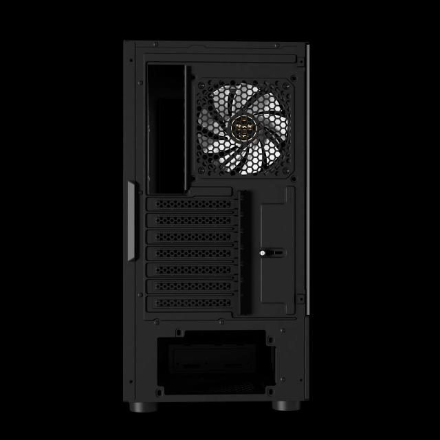 Кутия Gamdias ATLAS E2 BK, Digital Display, Curved Glass, Middle Tower, 1 x USB 3.0, 1 x USB 2.0, 1 x HD Audio, RGB button, ATX, mATX, Mini-ITX