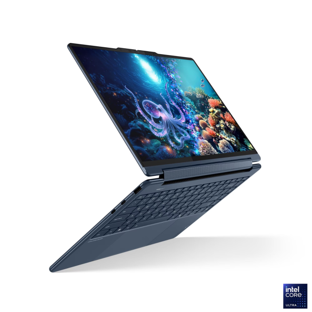 Лаптоп Lenovo Yoga 9 2-in-1 14ILL10 Aura Edition, Intel Core Ultra 7 258V 8C (2.2 / 4.8 GHz, 12MB Cache), 14.0" (35.56 cm) UHD+, Touchscreen, 32GB LPDDR5X, 1TB M.2 NVMe SSD, Windows 11 Home
