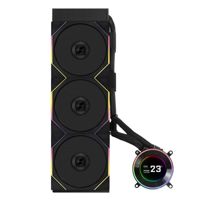 Охладител за процесор Lian Li HydroShift II LCD-C 360TL ARGB, LGA1700 / 1851, AM4 / AM5, Черен