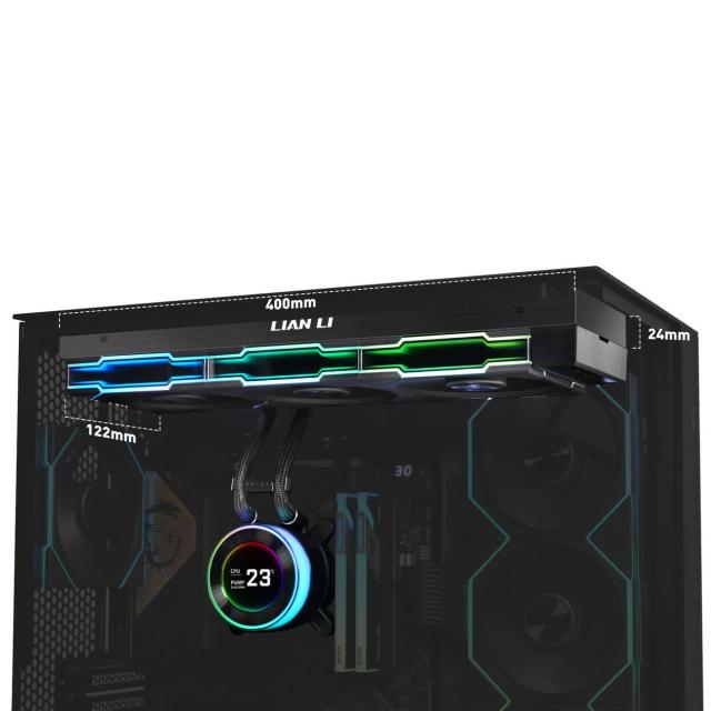 Охладител за процесор Lian Li HydroShift II LCD-C 360TL ARGB, LGA1700 / 1851, AM4 / AM5, Черен