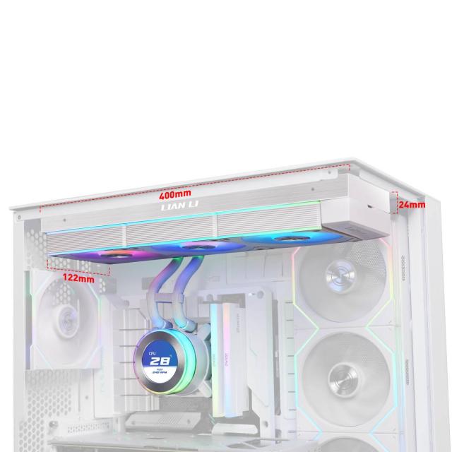 Охладител за процесор Lian Li HydroShift II LCD-C 360TL ARGB, LGA1700 / 1851, AM4 / AM5, Бял