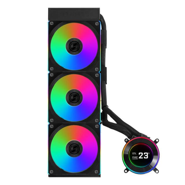 Охладител за процесор Lian Li HydroShift II LCD-C 360CL ARGB, LGA1700 / 1851, AM4 / AM5, Черен