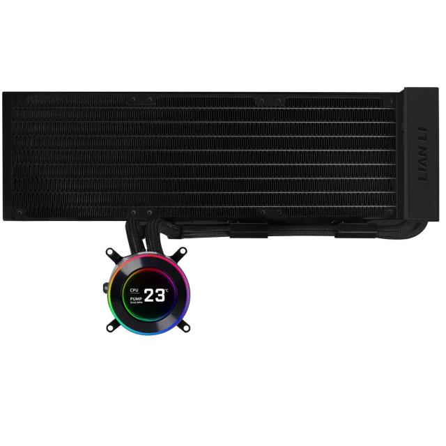 Охладител за процесор Lian Li HydroShift II LCD-C 360 Fanless ARGB, LGA1700 / 1851, AM4 / AM5, Черен