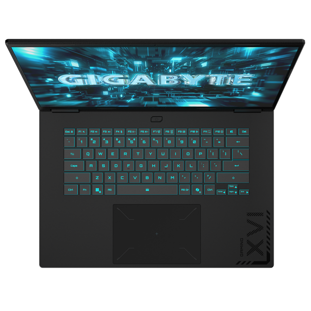 Лаптоп GIGABYTE GAMING A16 PRO DYH, Intel Core 7 240H 10C (2.5 / 5.2 GHz, 24MB Cache), 16.0" (40.64 cm) WQXGA IPS, 165Hz, NVIDIA GF RTX5080 16GB, 32GB LPDDR5x, 1TB M.2 NVMe SSD, Free DOS 